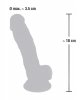 Dildo silikonowe medyczne z przyssawką 18 cm